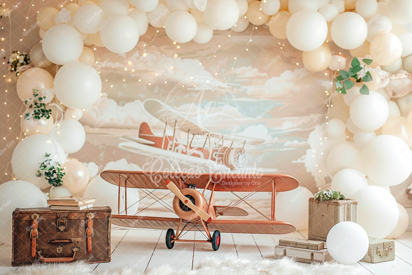 Fundo Fotográfico em Tecido - Aviador - Coleção Encanto 3D