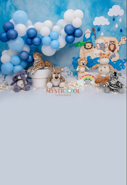 Miniatura: Fundo Fotográfico em Tecido - arca de noé - Mysticool