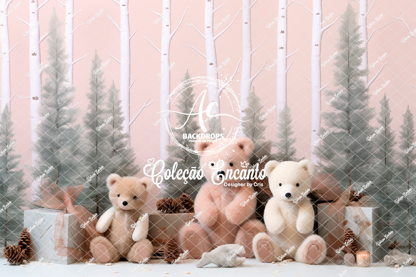 Fundo Fotográfico em Tecido - Floresta Animais  - Encanto 3D