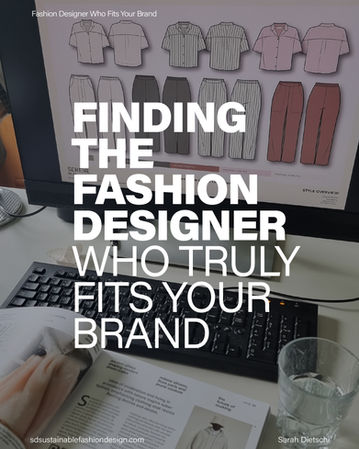Bürotisch mit Fashiondesign Projekt auf dem Bildschirm
