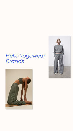 two photographs showing women doing yoga while wearing loose-fit yogawear styles.