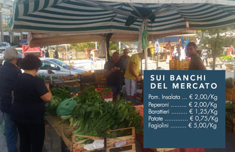Sui banchi del mercato settimanale