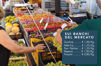 Sui banchi del mercato settimanale