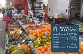 Sui banchi del mercato settimanale