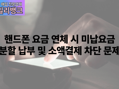 핸드폰 요금 연체 시 미납요금 분할 납부 및 소액결제 차단 문제