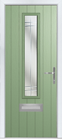 Composite entrance door with classic panel detailing