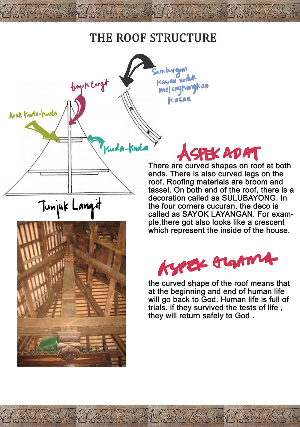 Rumah Bumbung Panjang Roof