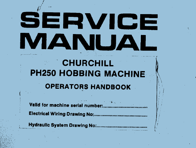 CHURCHILL PH 250 GEAR HOBBING  