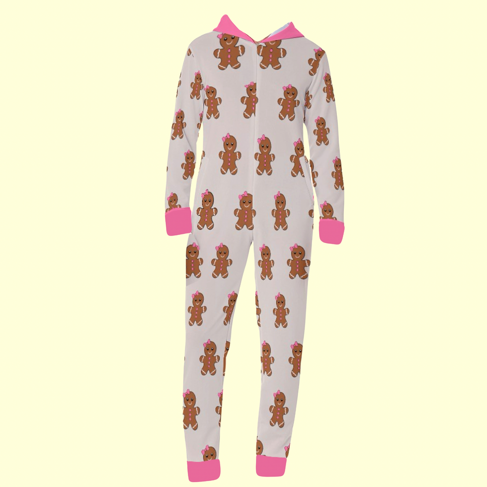 Thumbnail: Gingerbread Christmas One Piece Pjs