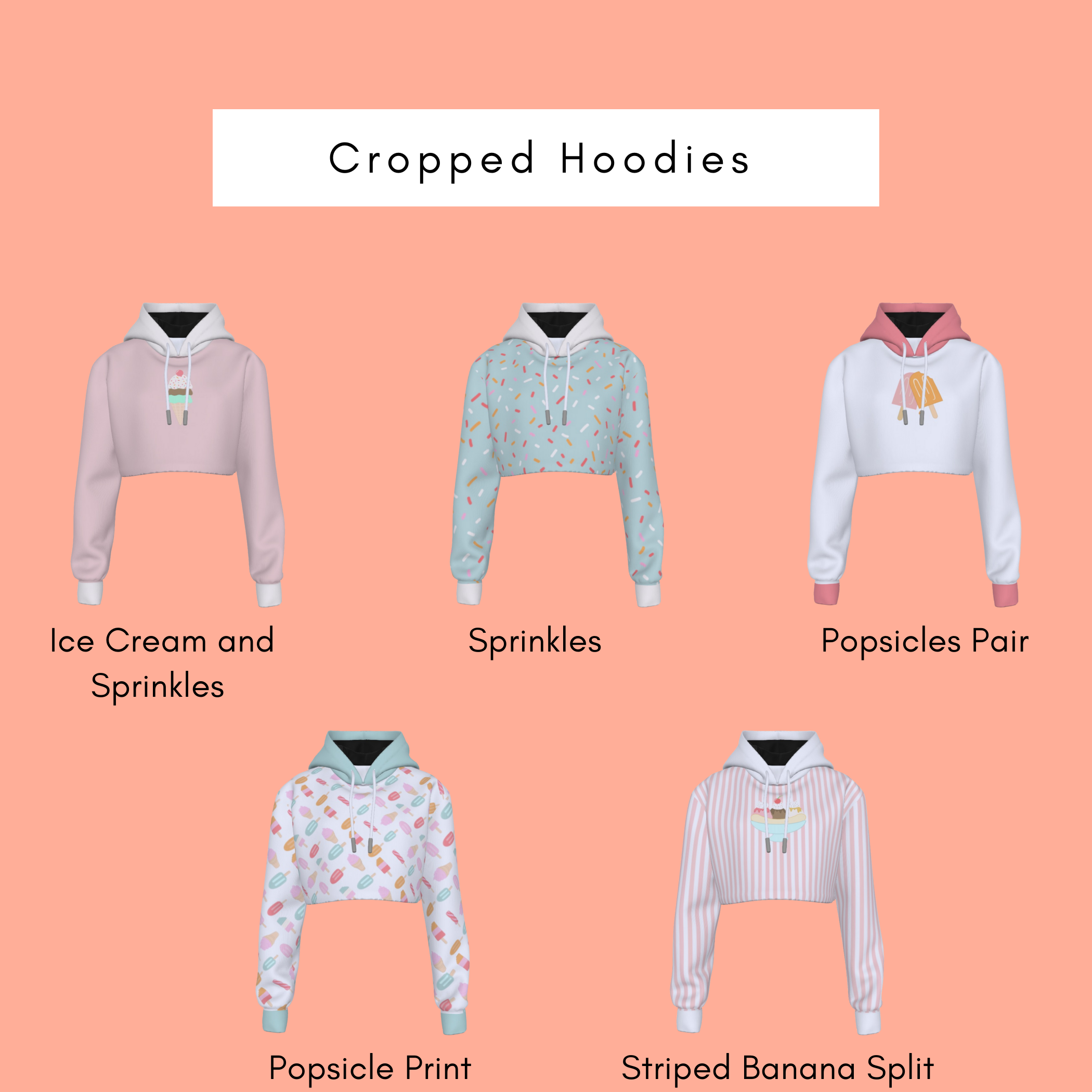 Summer Sweets Cropped Hoodie