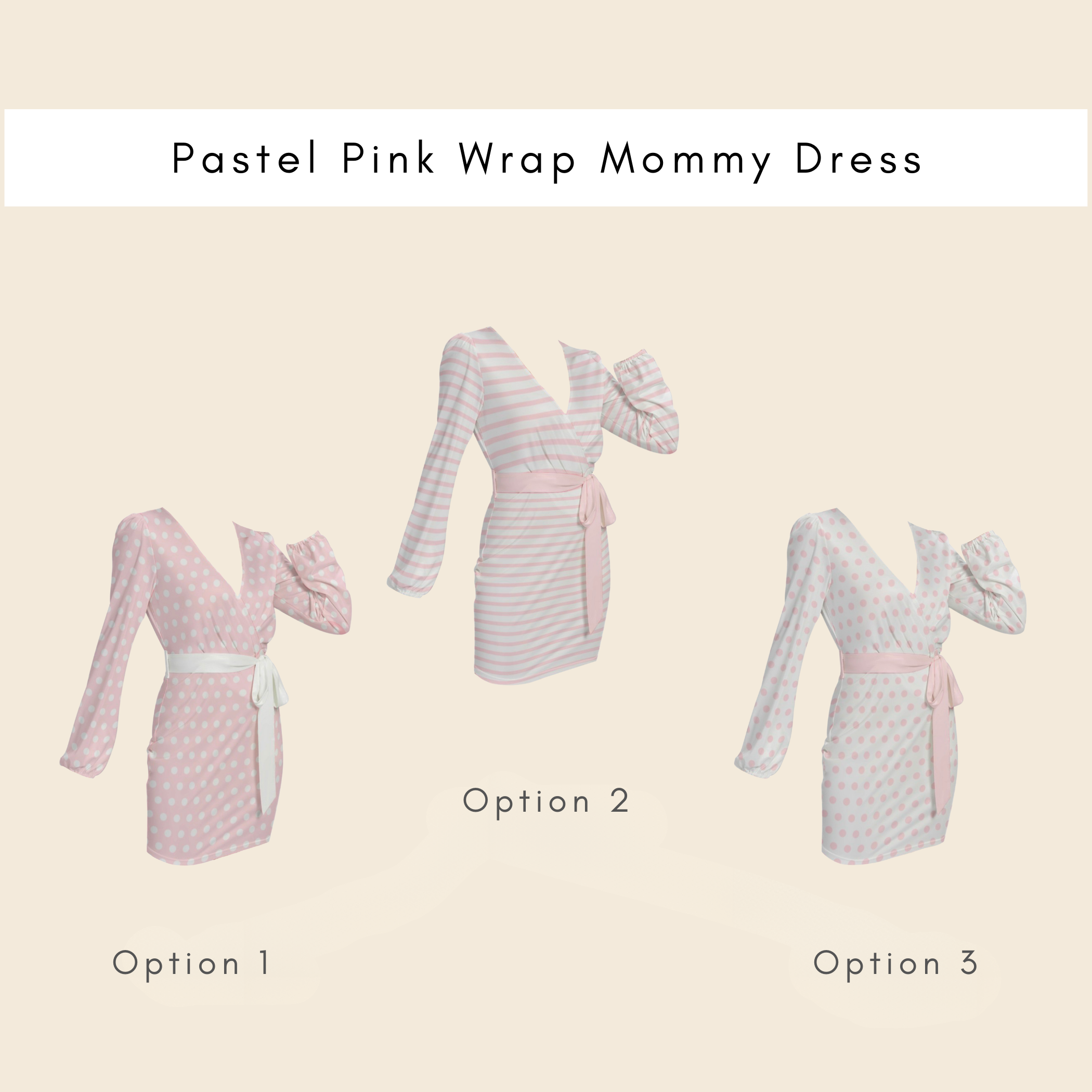 Pastel Pink Wrap Mommy Dress