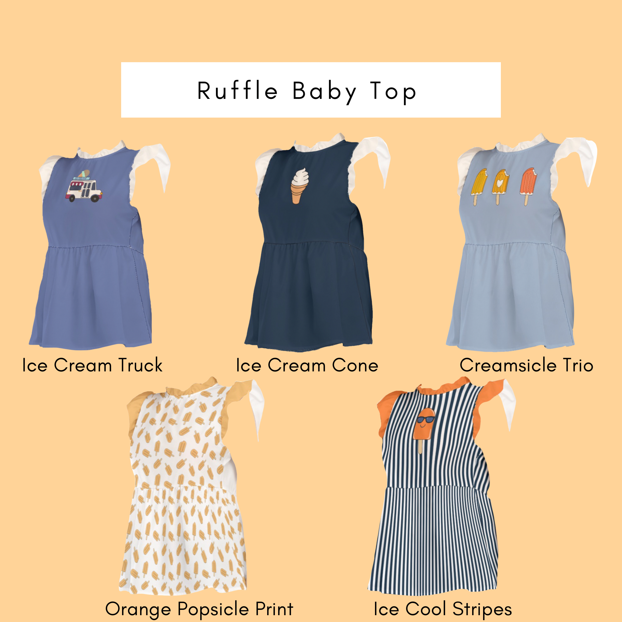Summer Sweets Ruffle Baby Top