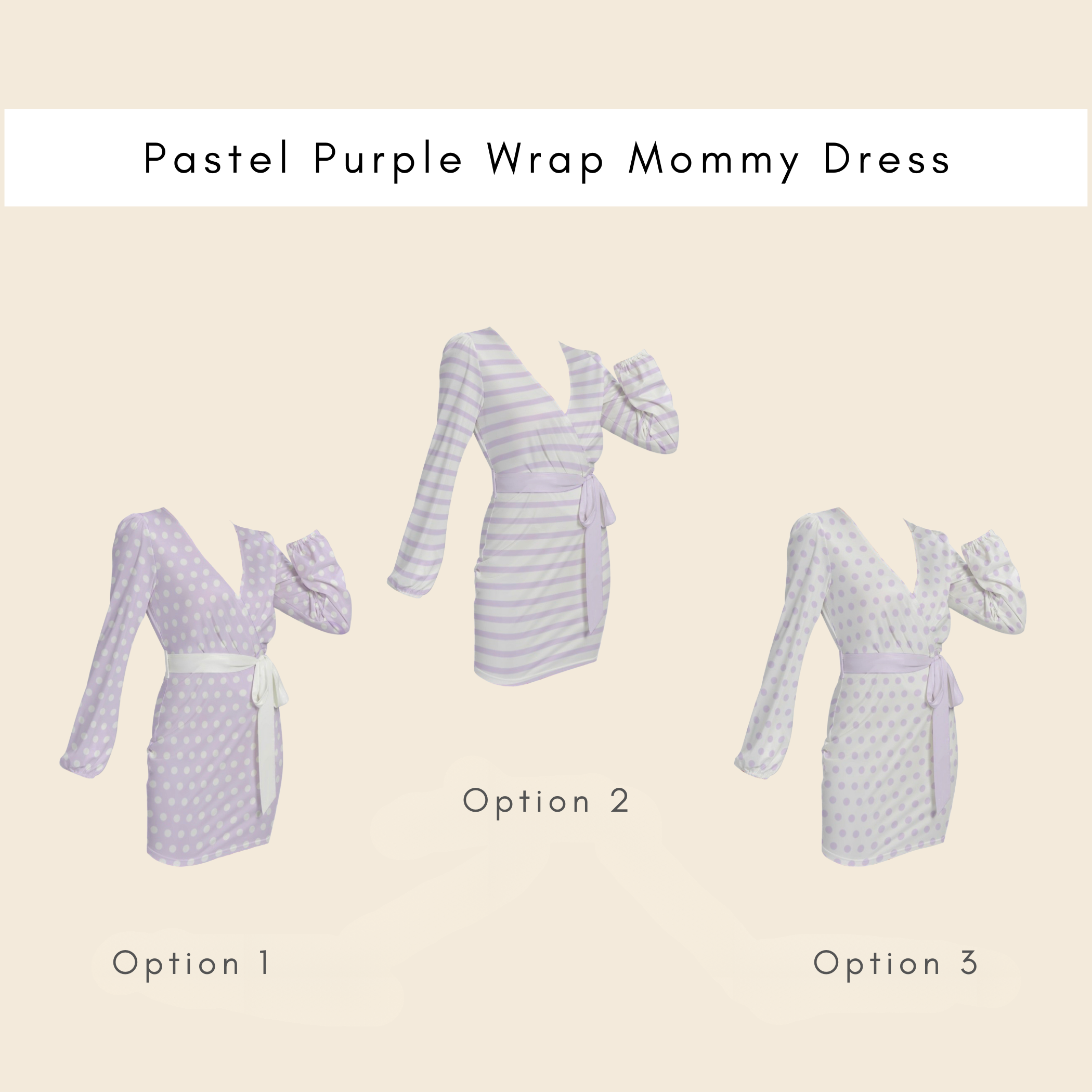 Pastel Purple Wrap Mommy Dress