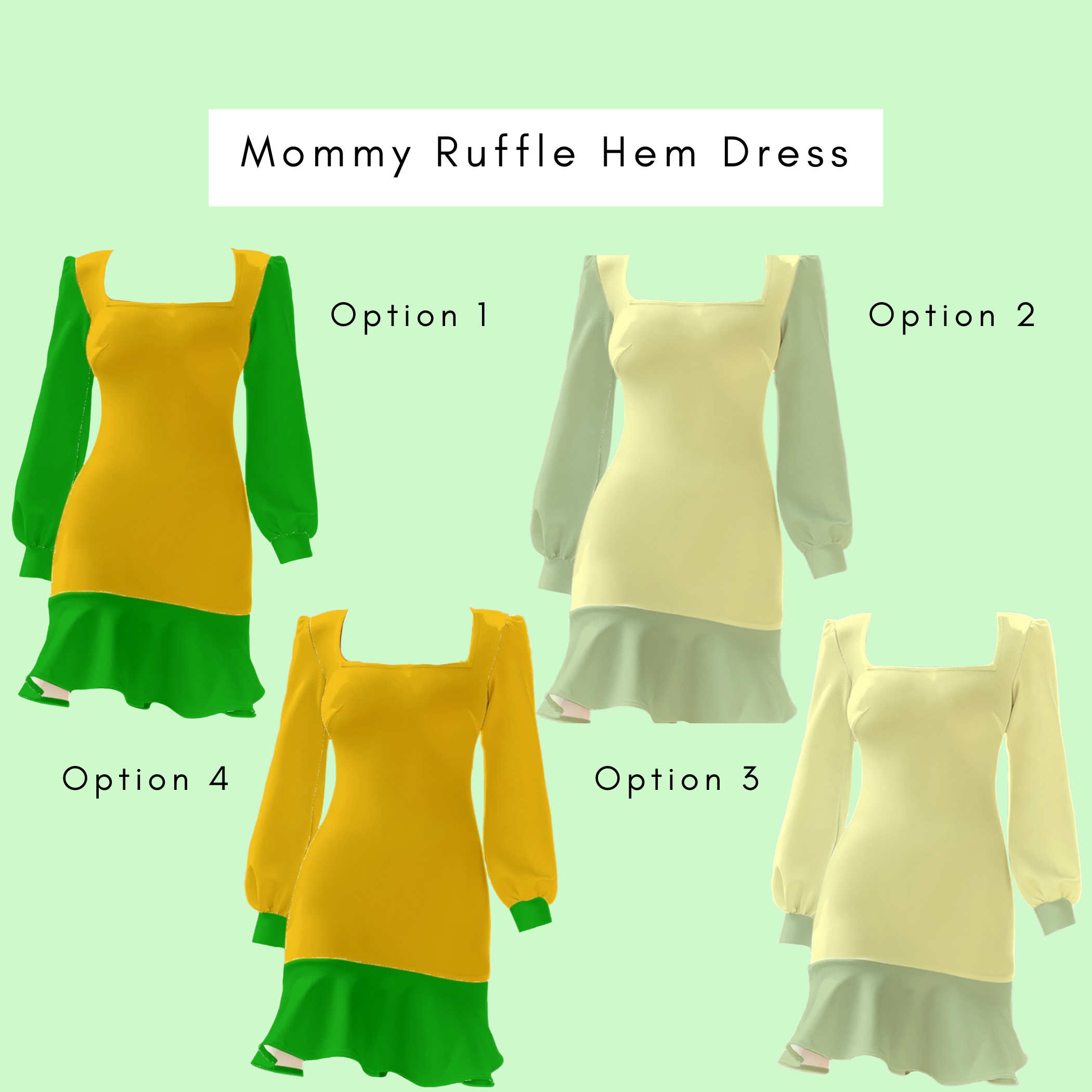 Stinker Mommy Ruffle Hem Dress