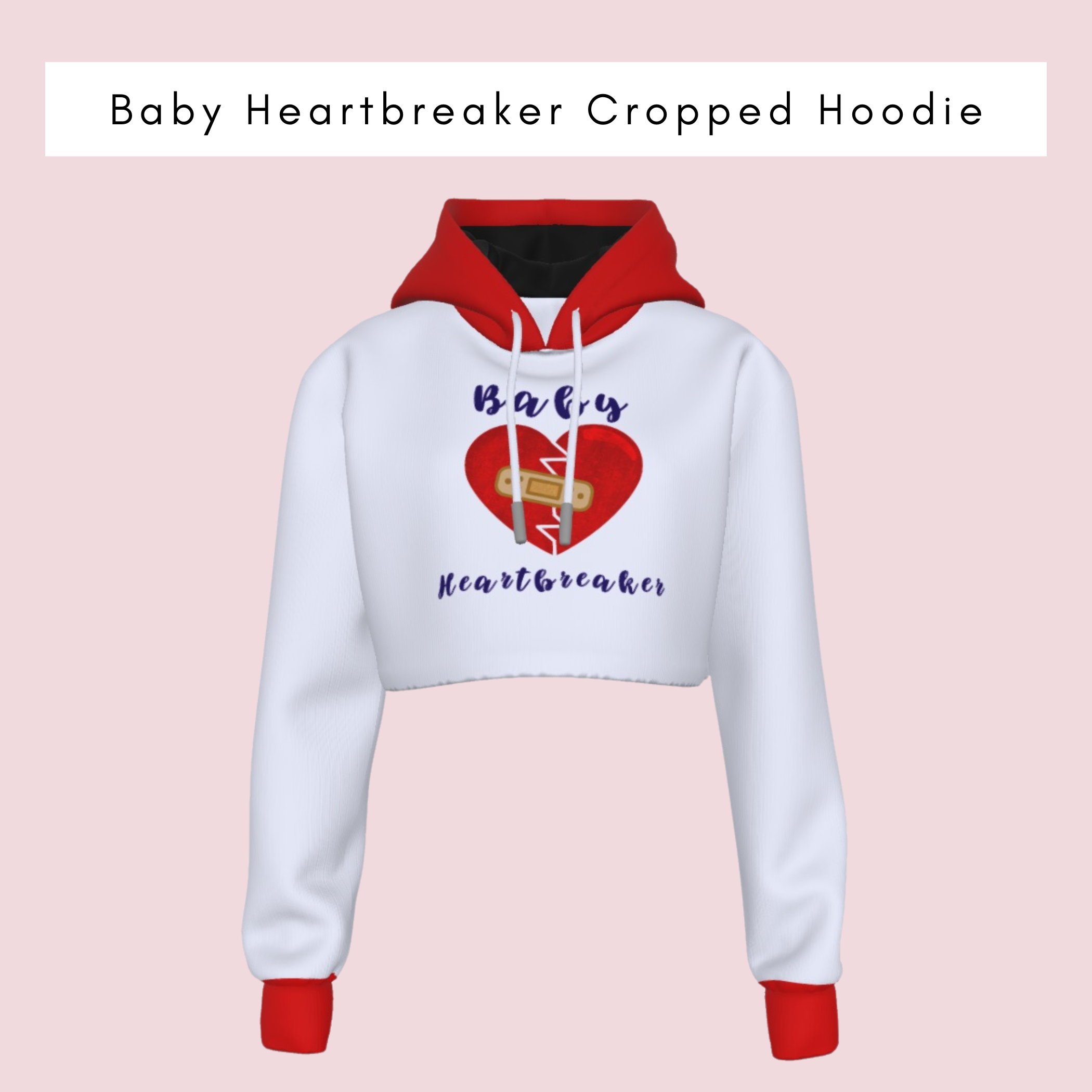 Baby Heartbreaker Cropped Hoodie