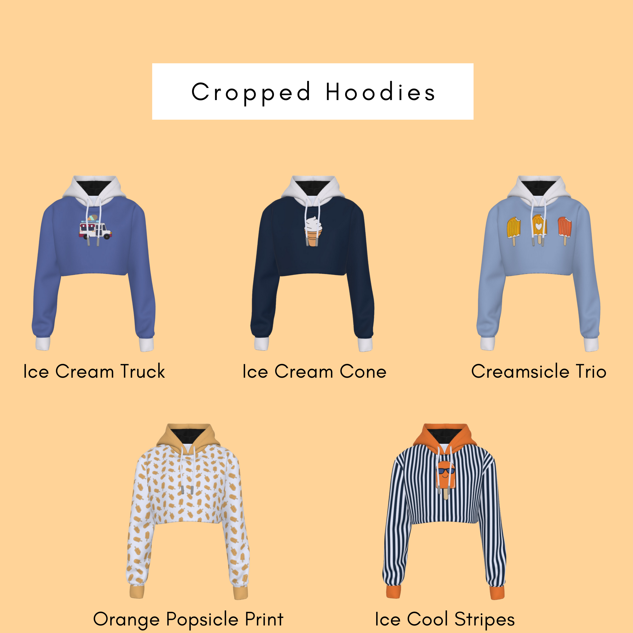 Summer Sweets Cropped Hoodie