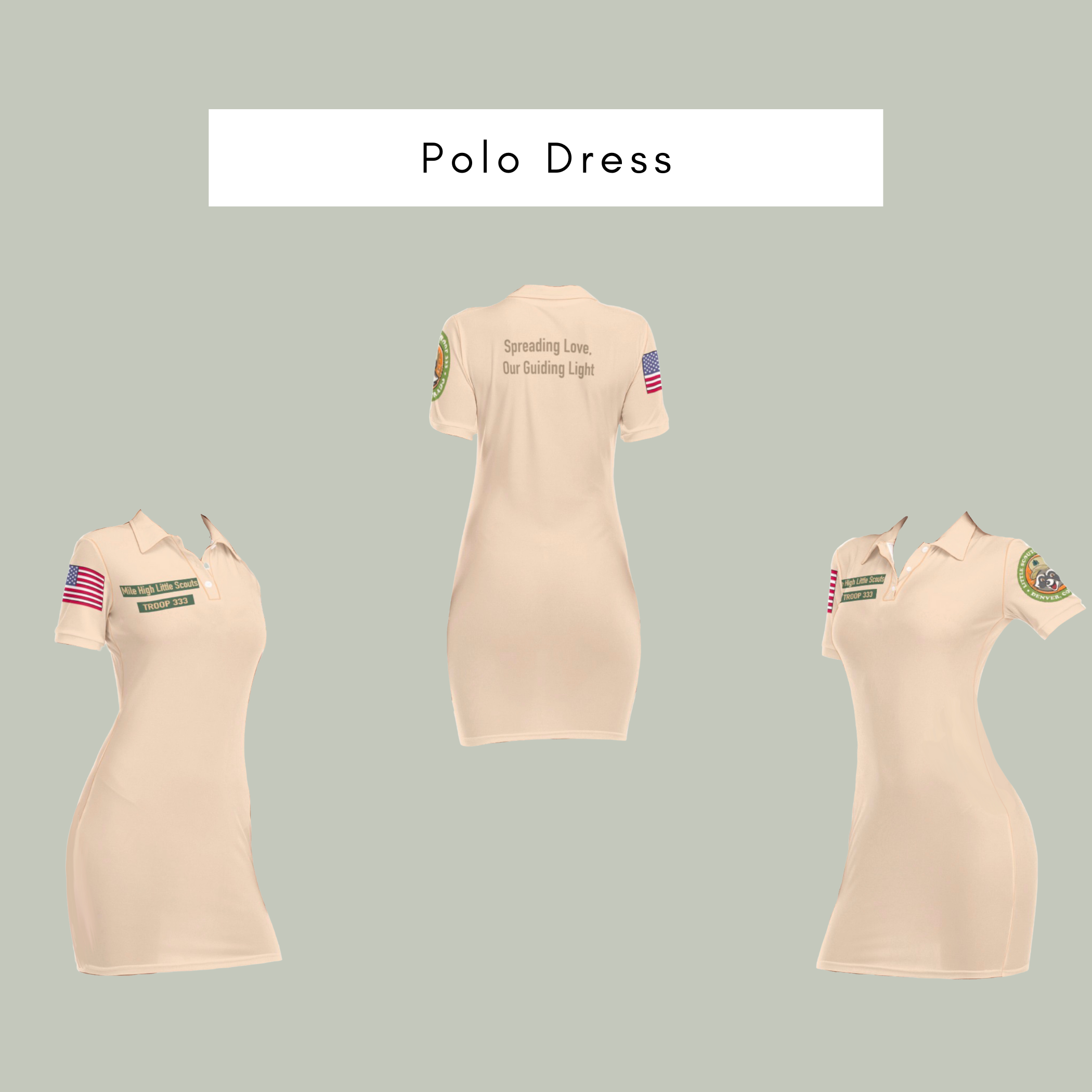 Little Scout Uniform Polo Dress