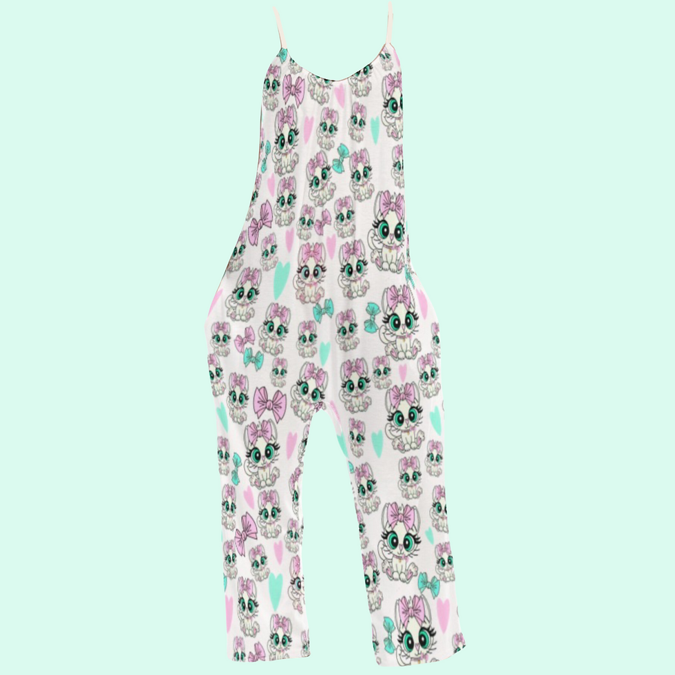 Thumbnail: Kitten Print Jumpsuit