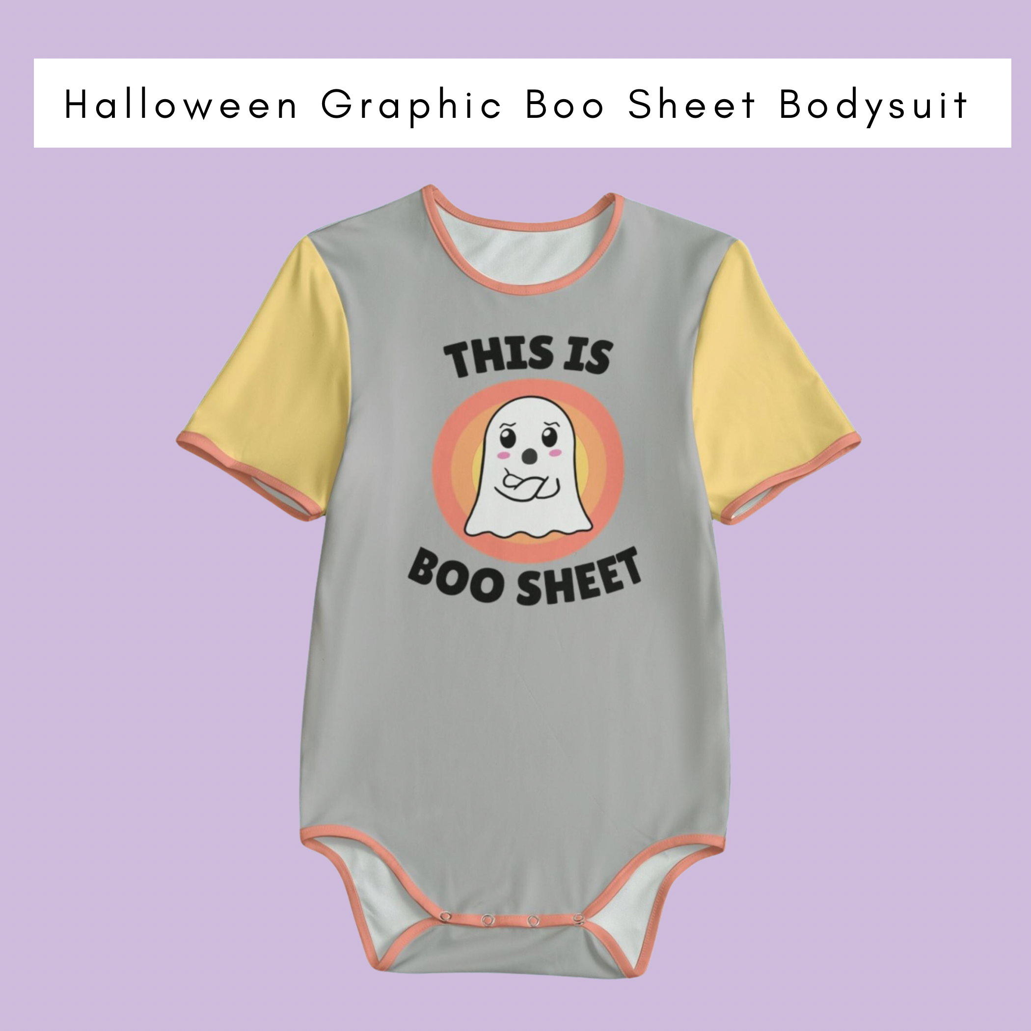 Halloween Graphic Boo Sheet Bodysuit