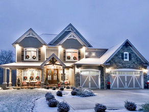 Snow Covered Farmhouses