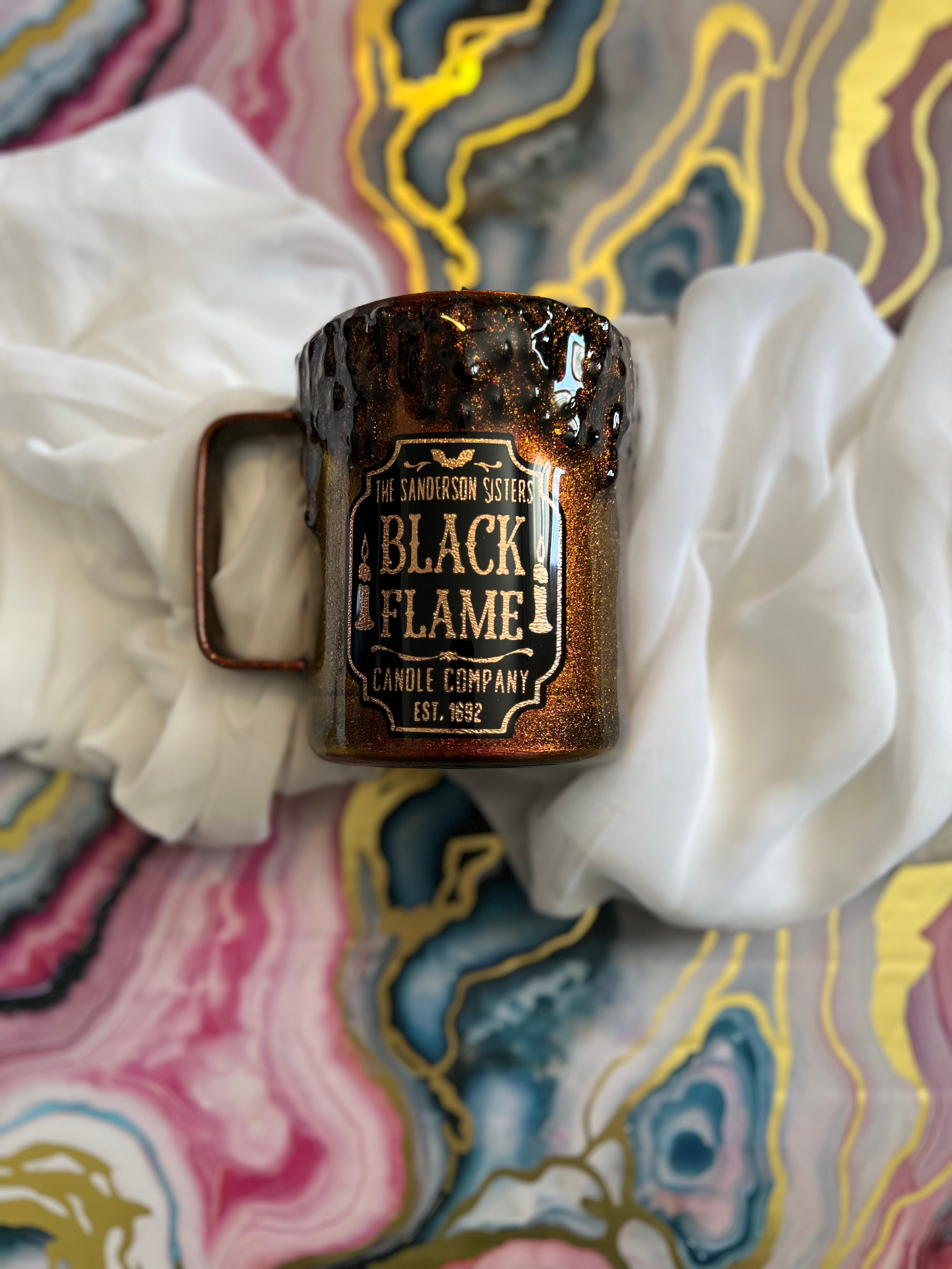 10oz coffee black flame 