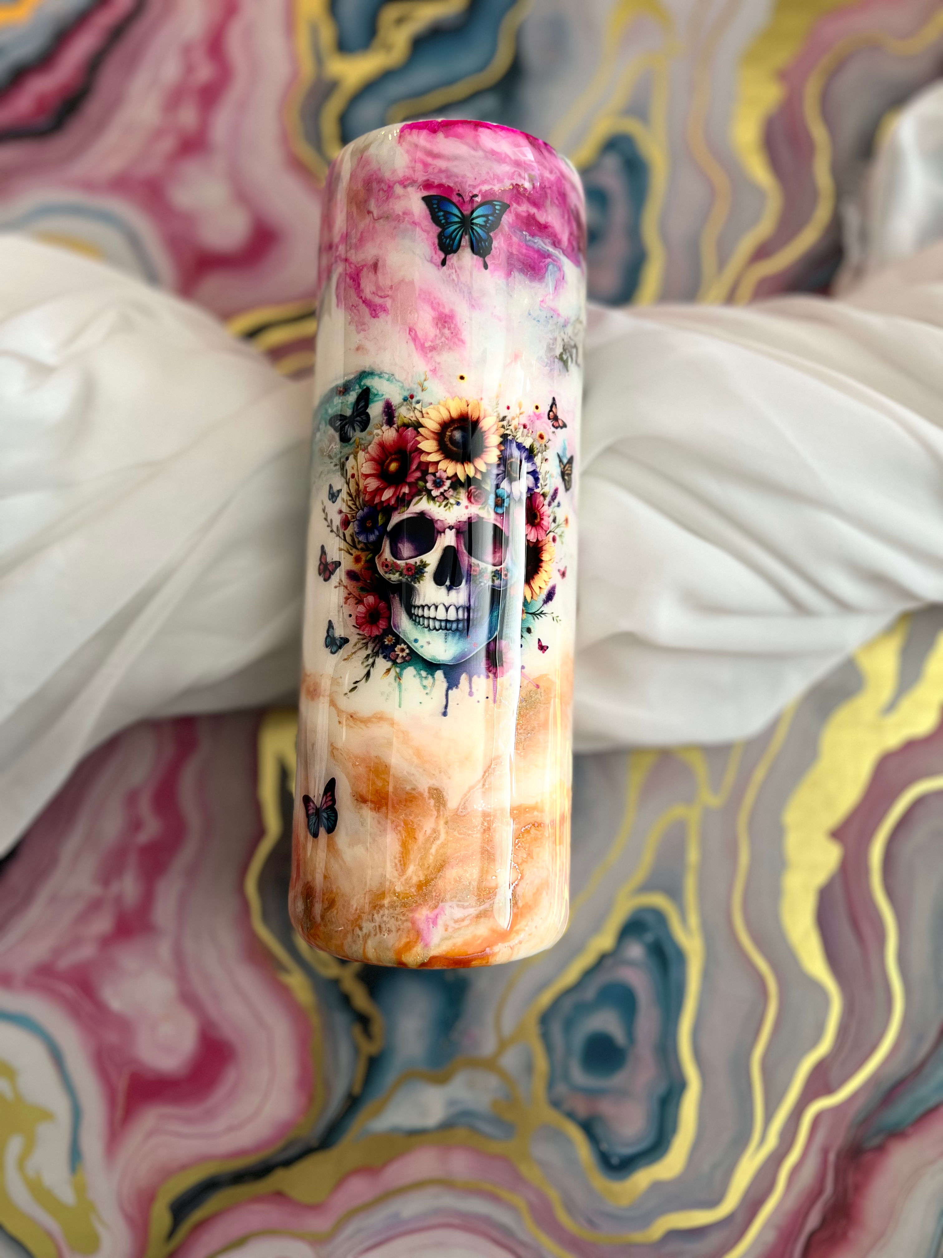 20oz  skull marble 