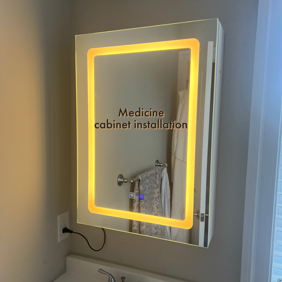 Medicine cabinet install