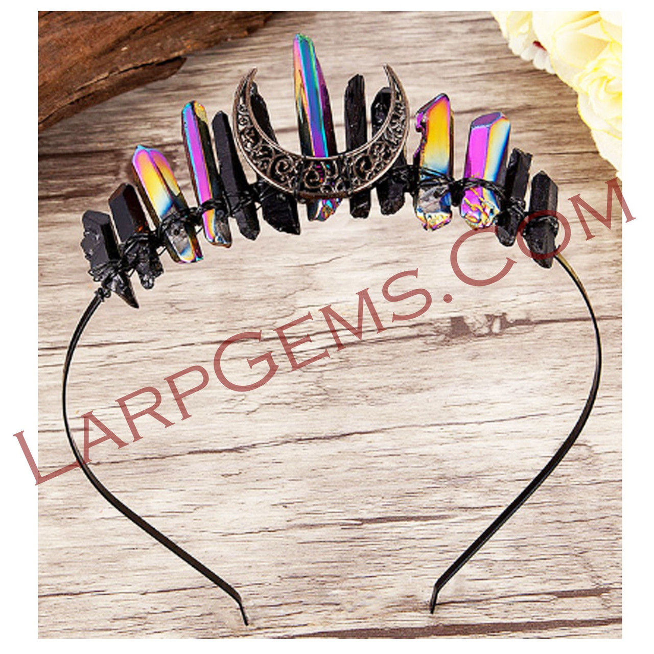 Moon Raw Crystal Tiara