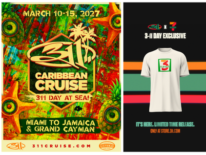 311 Celebrates "311 Day" with 2027 Cruise Announcement & Vault Series Merch Line!
