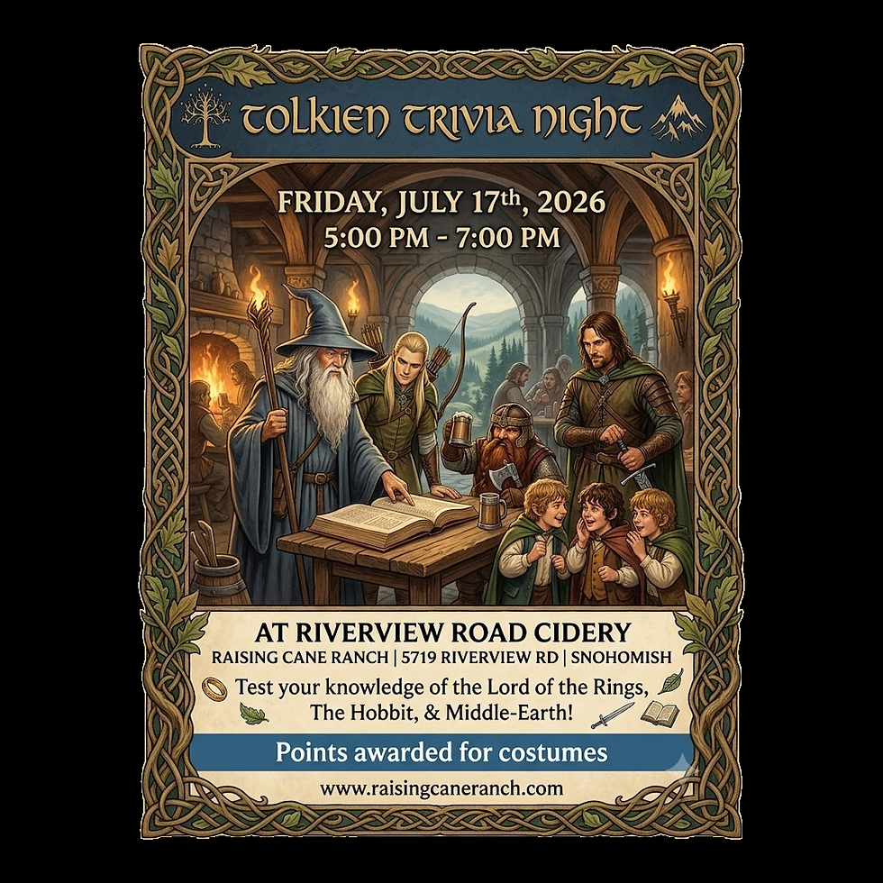 Tolkien Trivia 7/17/26 5-7pm!