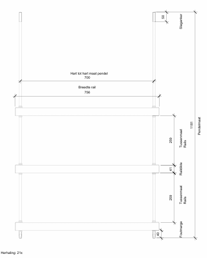 Prefab aanzicht detail