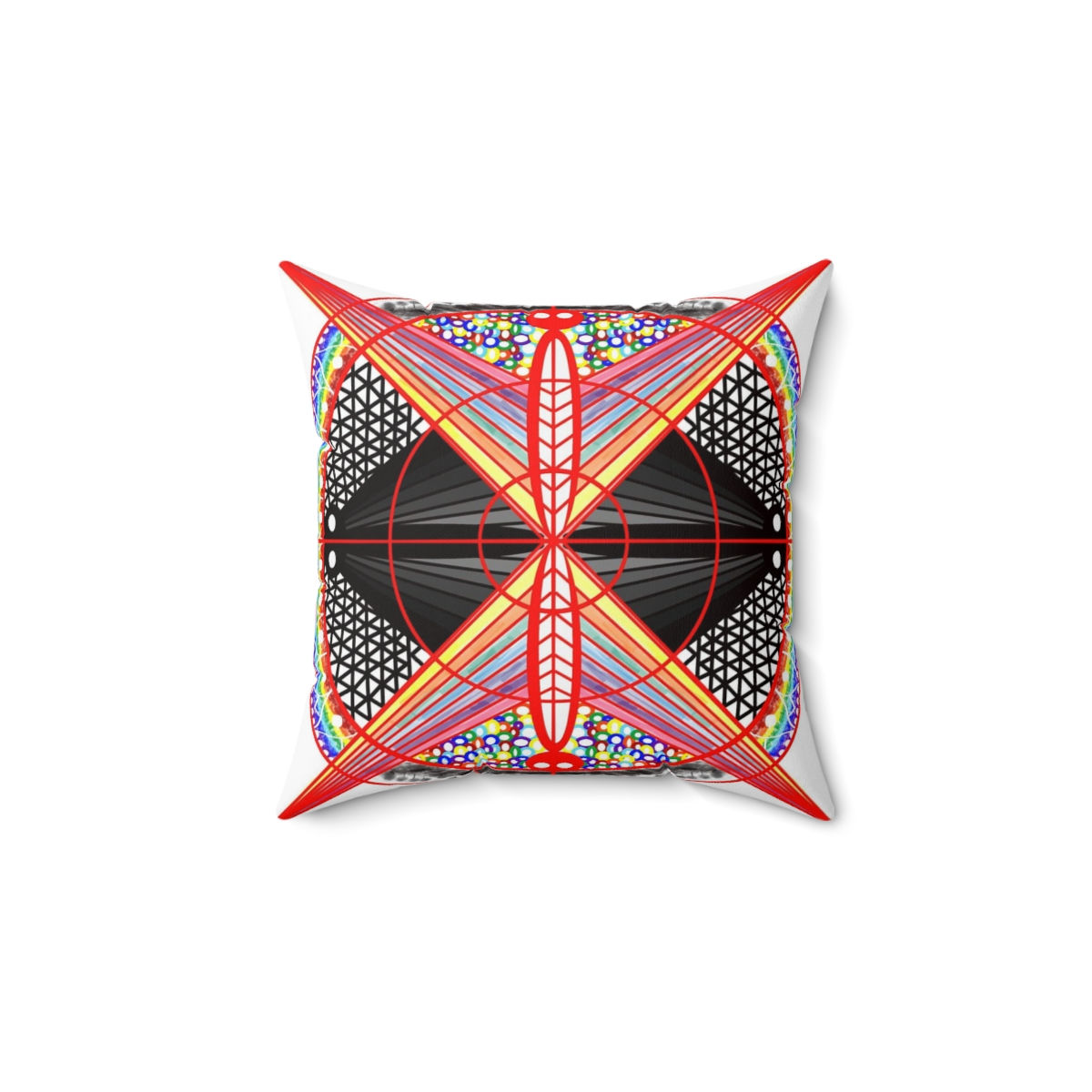Living in Duality Mandala Polyester Square Pillow