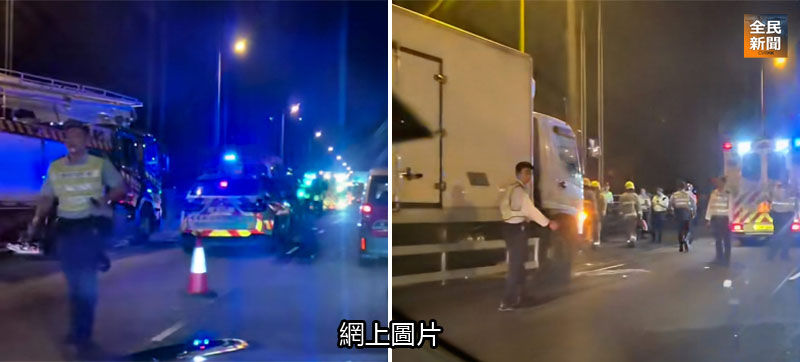 青馬大橋車禍一死三傷　八旬女乘客送院不治