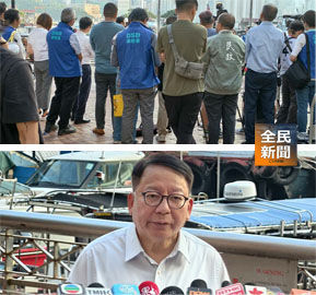 陳國基今日下午巡視多個地區,視察防風措施落實情況