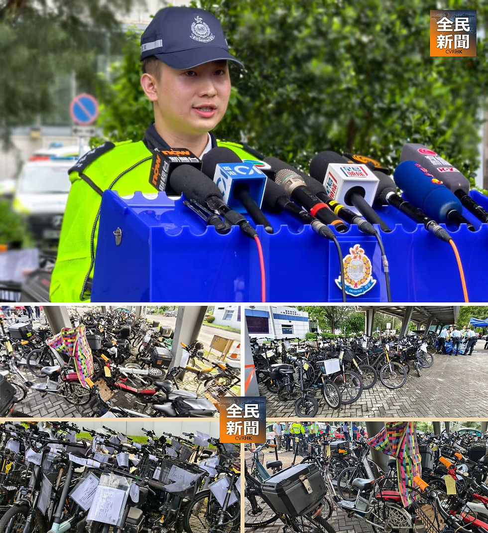 新界北打擊電動可移動工具拘139人　檢133部電動單車及16部滑板車