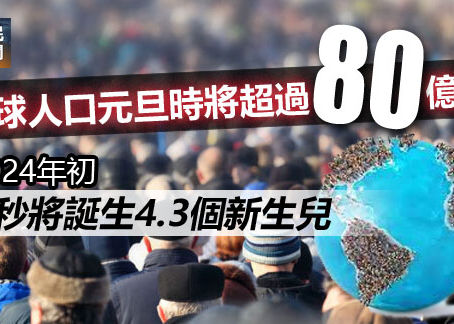 《全民新聞台》［國際新聞］全球人口元旦時將超過80億人 2024年初每秒誕生4點3個新生兒