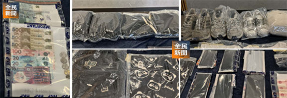 警方展示所檢獲的證物