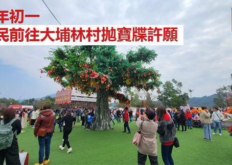 《全民新聞台》［港聞］(有片) 大年初一 市民前往大埔林村拋寶牒許願