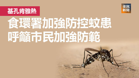 基孔肯雅熱 |食環署加強防控蚊患 呼籲市民加強防範