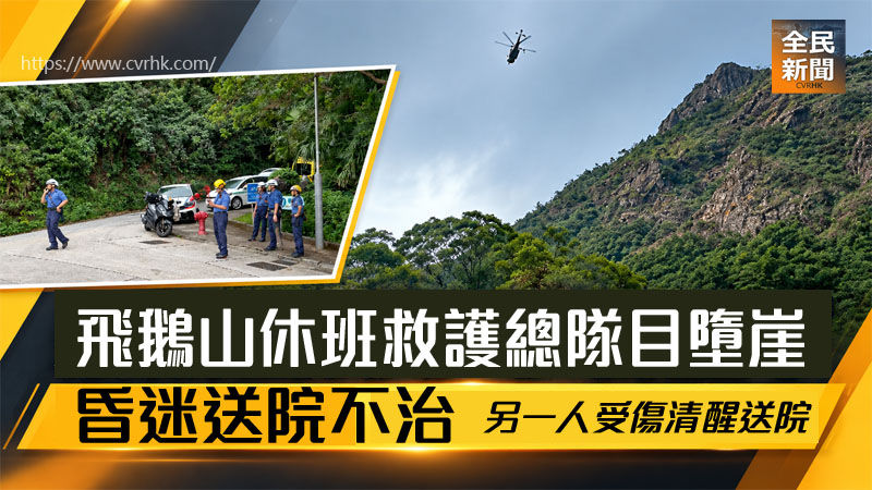 飛鵝山休班救護總隊目墮崖 昏迷送院不治