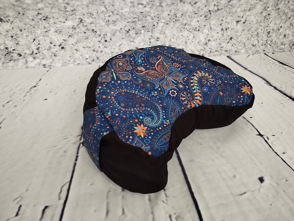 Halbmondkissen Blau Schmetterlinge