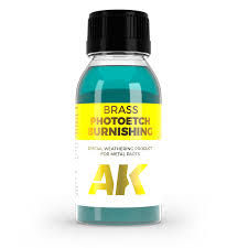 AK Interactive Brass Photoetch Burnishing Liquid (100mL)