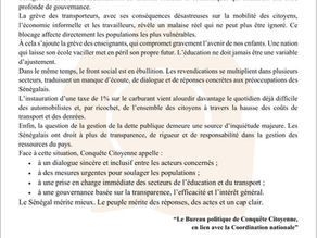 Crise sociale au Sénégal : un appel urgent à l’action et à la responsabilité