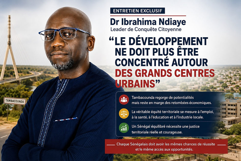 Équité territoriale : Dr Ibrahima Ndiaye plaide pour une justice réelle