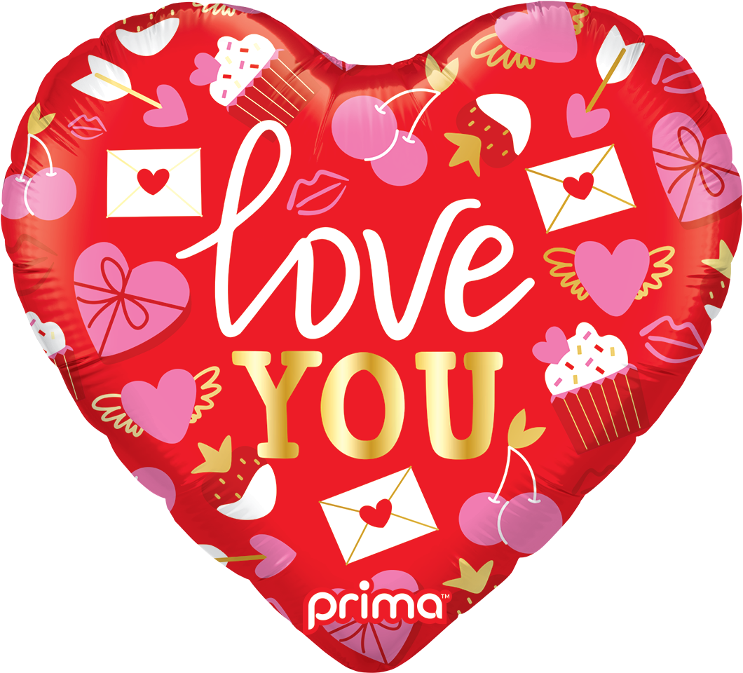 18" Heart Love You Valentine Trendy Icons