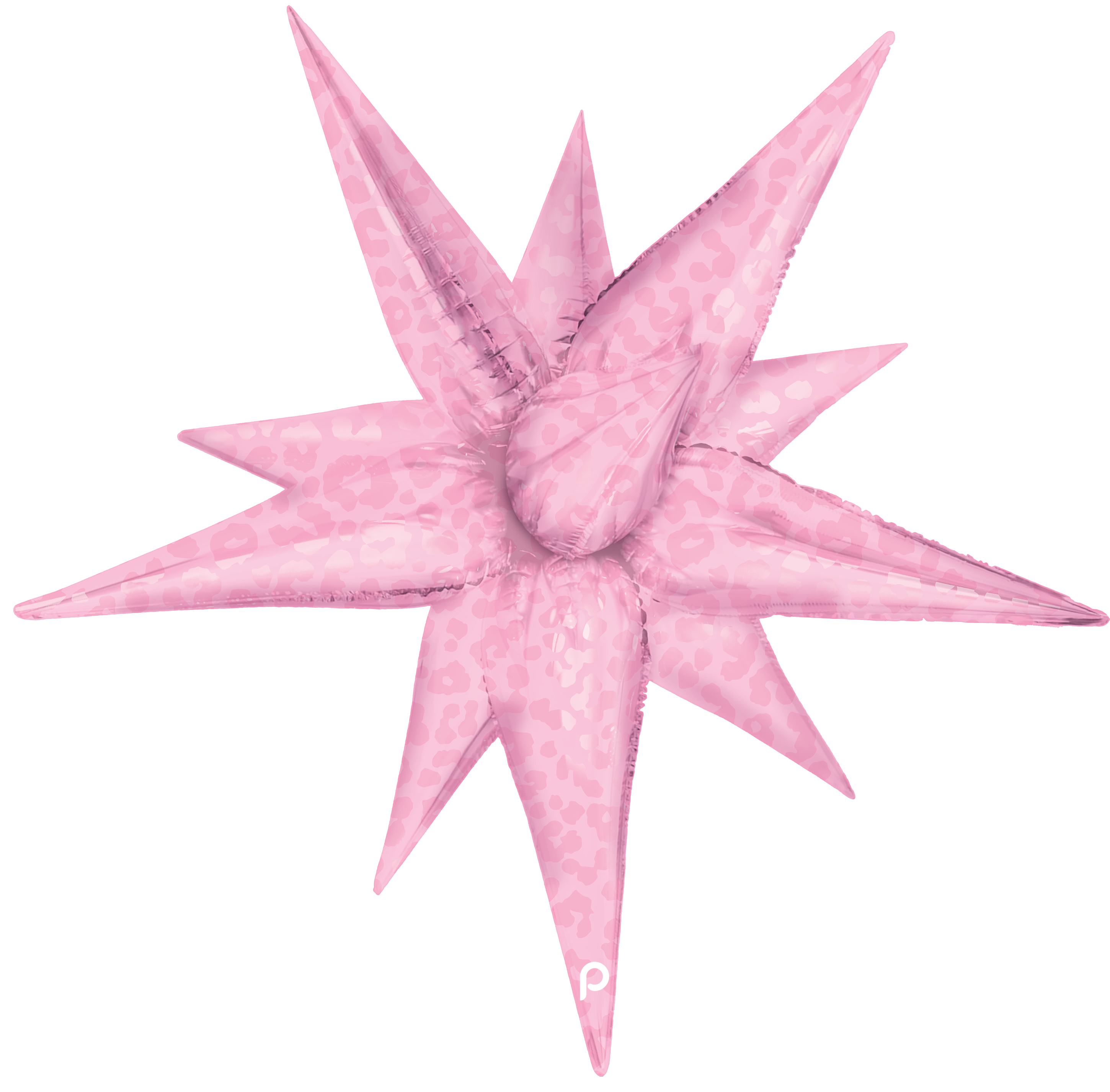 26" Light Pink Matte & Shiny Leopard Print Starburst