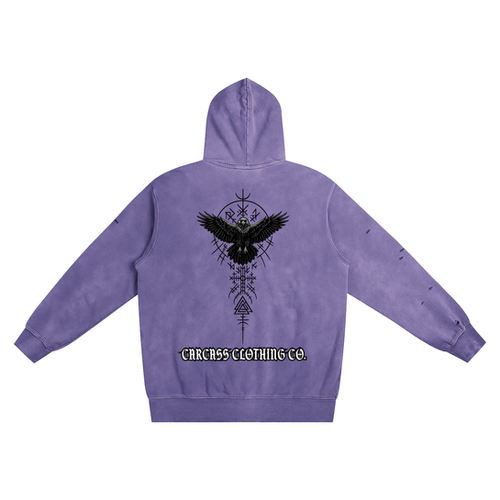 Helmark Frayed Hoodie | Carcass Clothing
