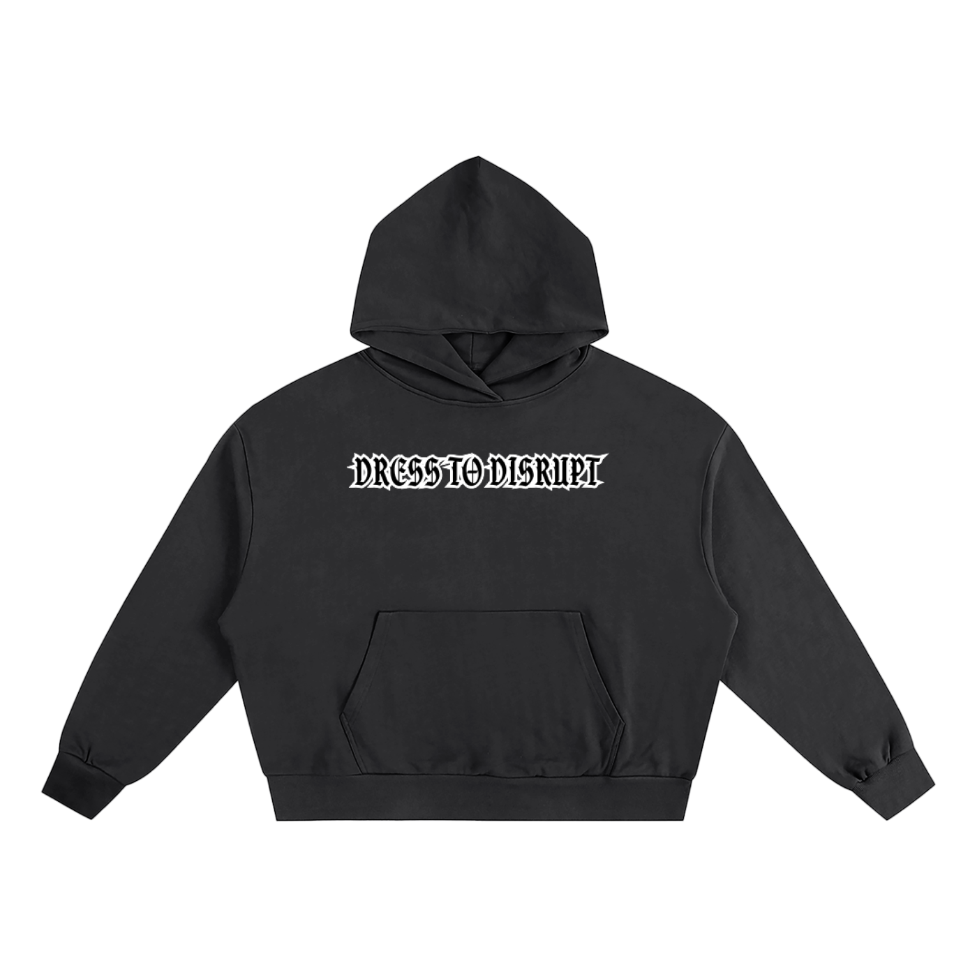 Black Eternal Decay Boxy Hoodie Front