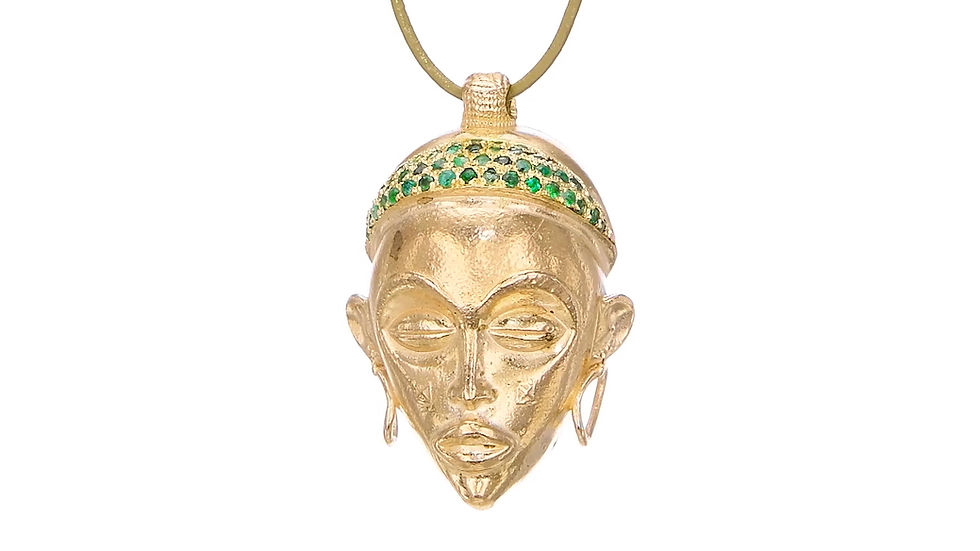 Thumbnail: The African Mask Necklace with Emeralds