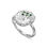 Thumbnail: Textured silver ring with green gemstones